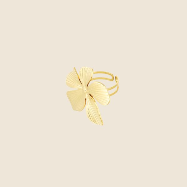 Flower dance ring gold 2