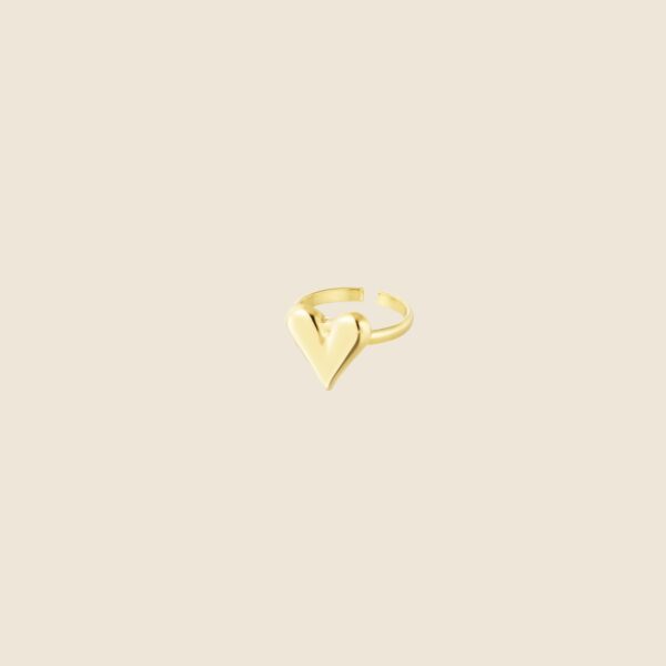 Heart unlocked ring gold