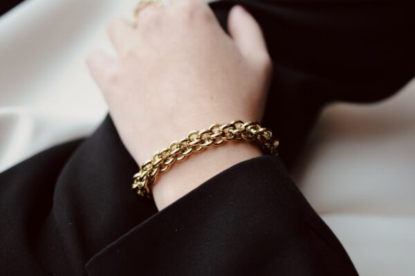 Through the night bracelet (big) - gold