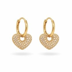Zirkonia heart earrings